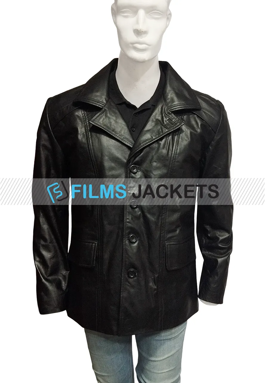 Rocky Balboa Sylvester Stallone Black Leather Coat rocky balboa coat