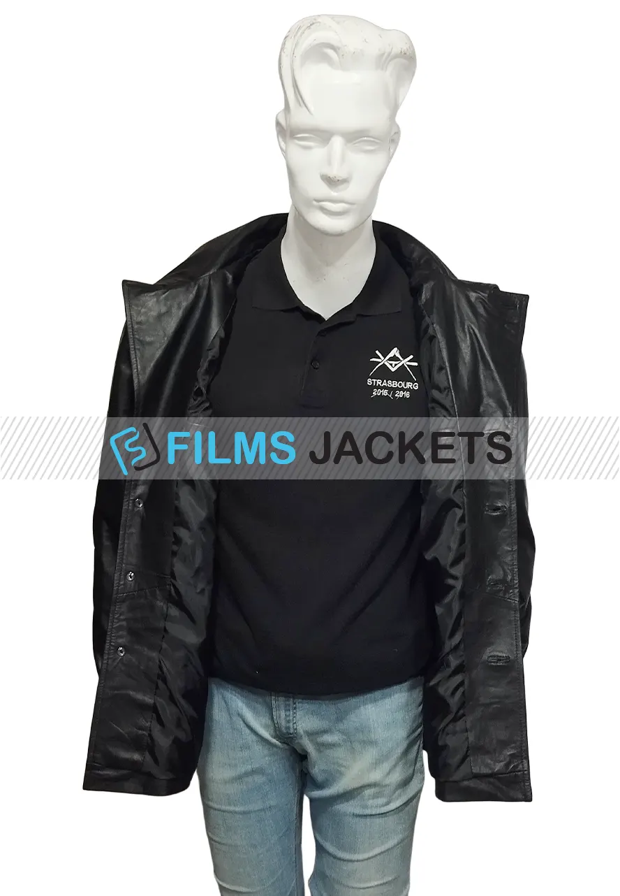 Rocky Balboa Sylvester Stallone Black Leather Coat rocky leather coat