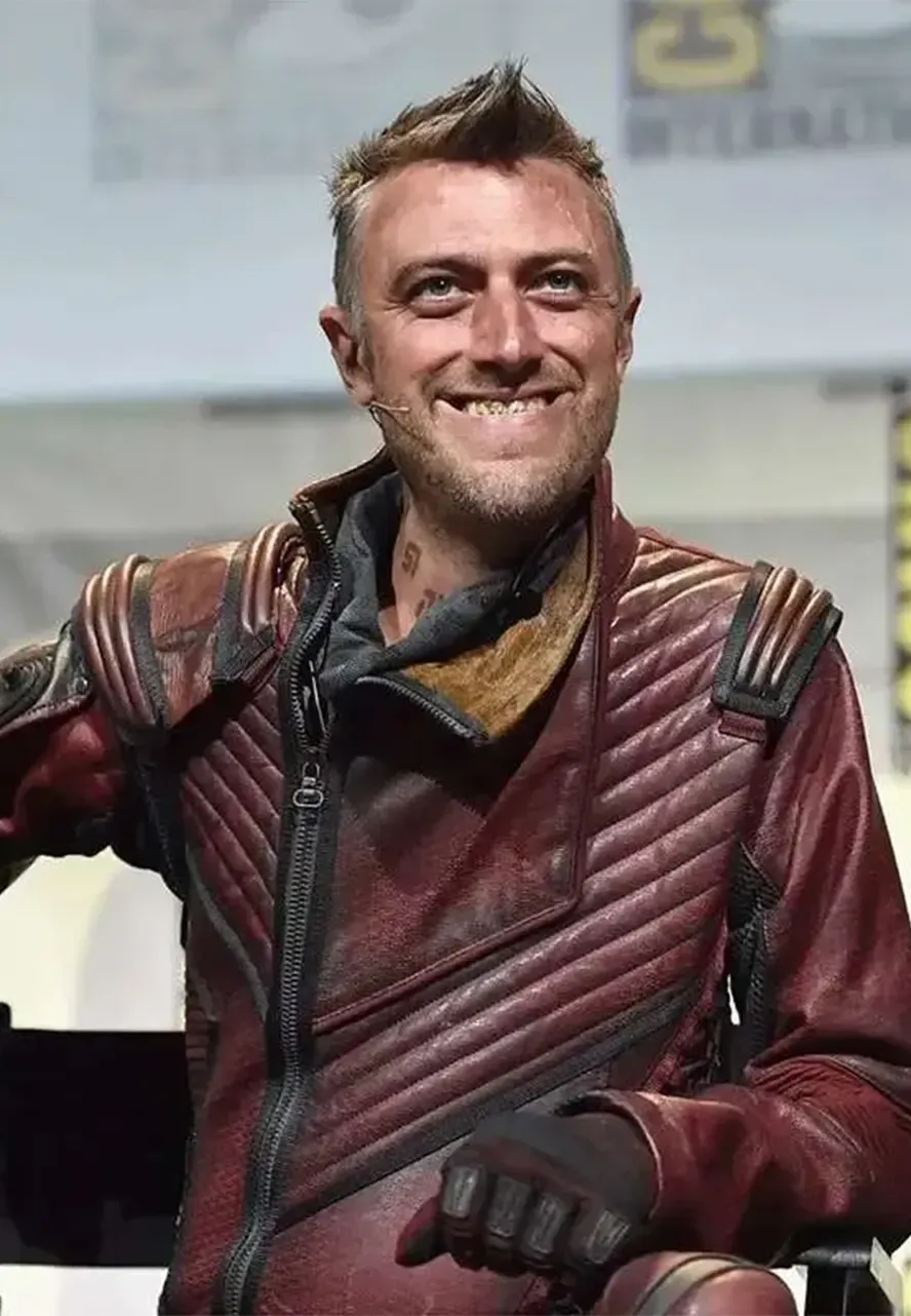 Sean Gunn Guardians of The Galaxy 3 Maroon Leather Jacket sean gunn maroon leather jacket