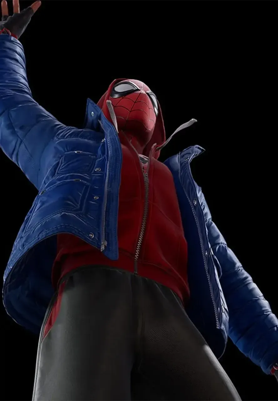 Miles Morales Spider-Man PS4 Blue Puffer Jacket spider man blue puffer jacket