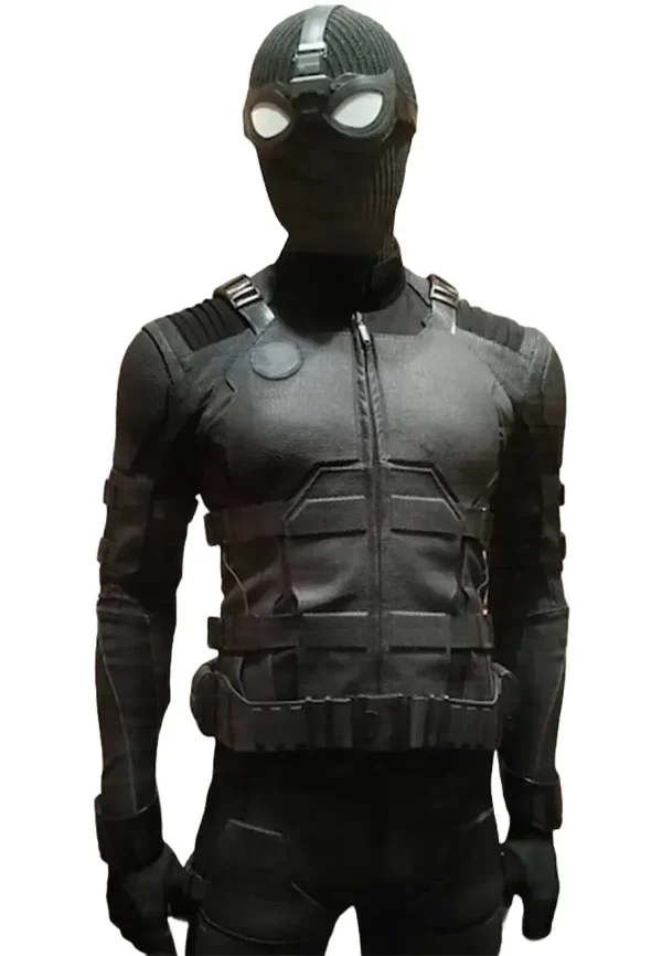 spider man far from home black leather jacket