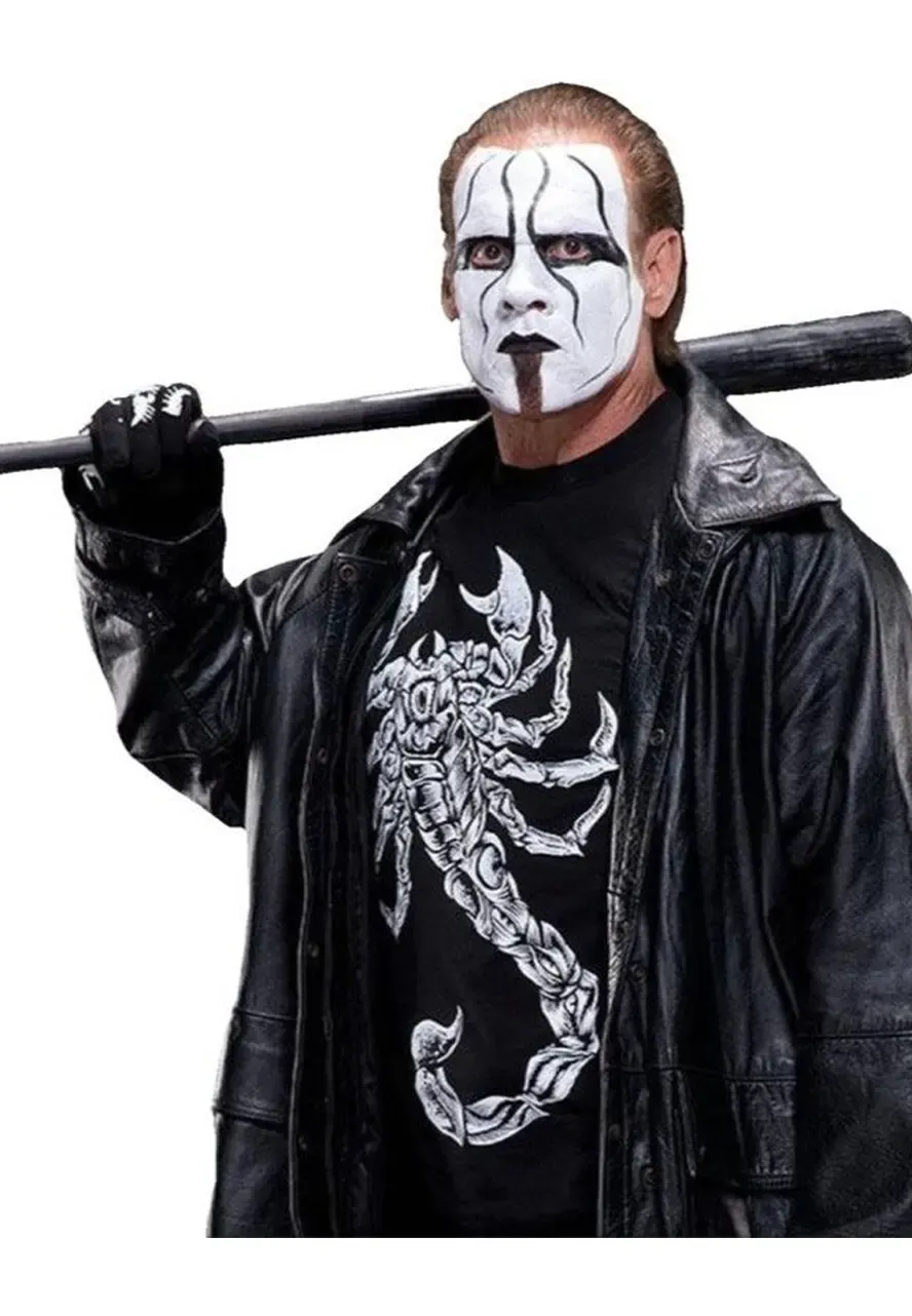 WWE Sting Black Leather Trench Coat sting black leather coat