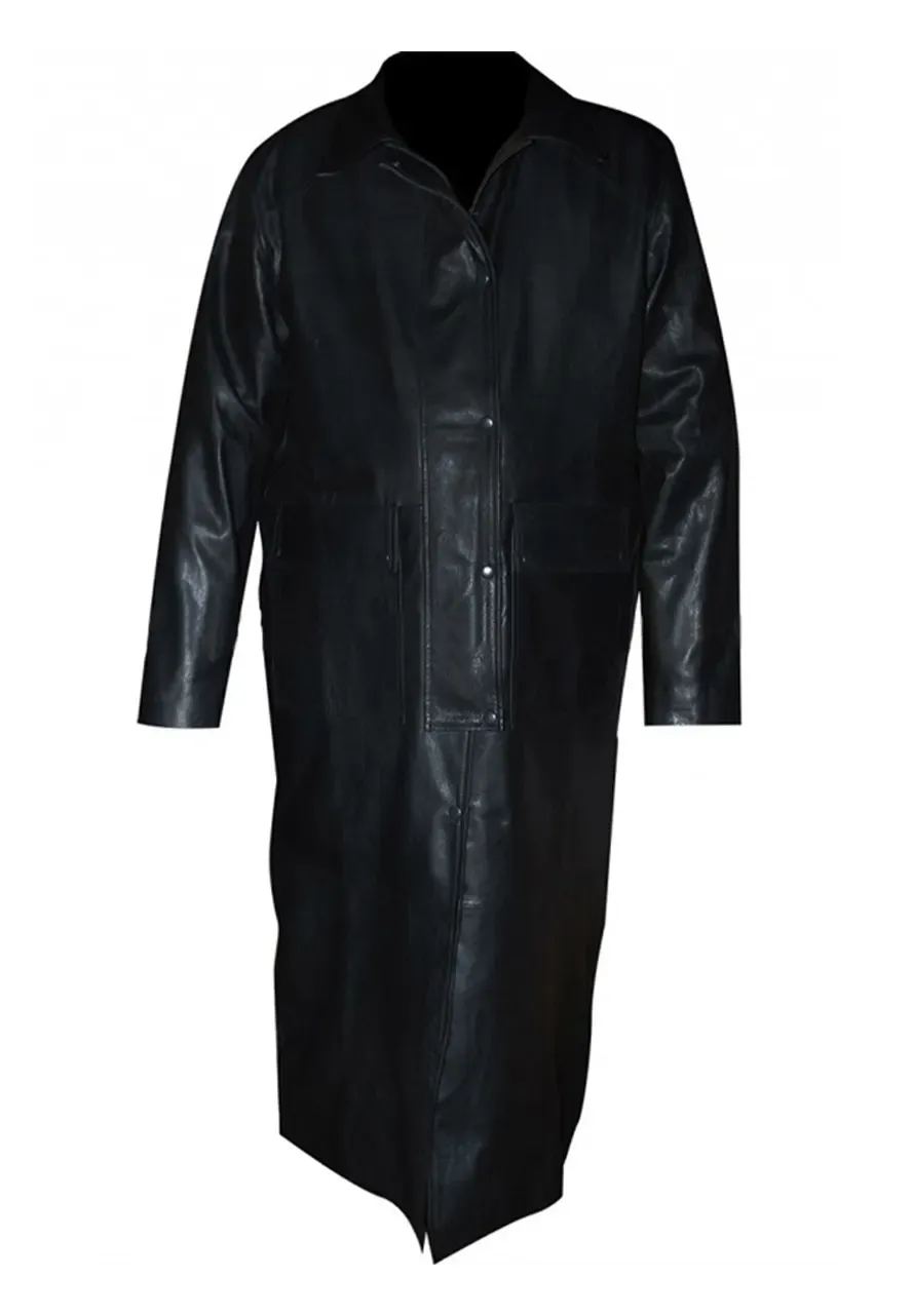 WWE Sting Black Leather Trench Coat sting leather coat