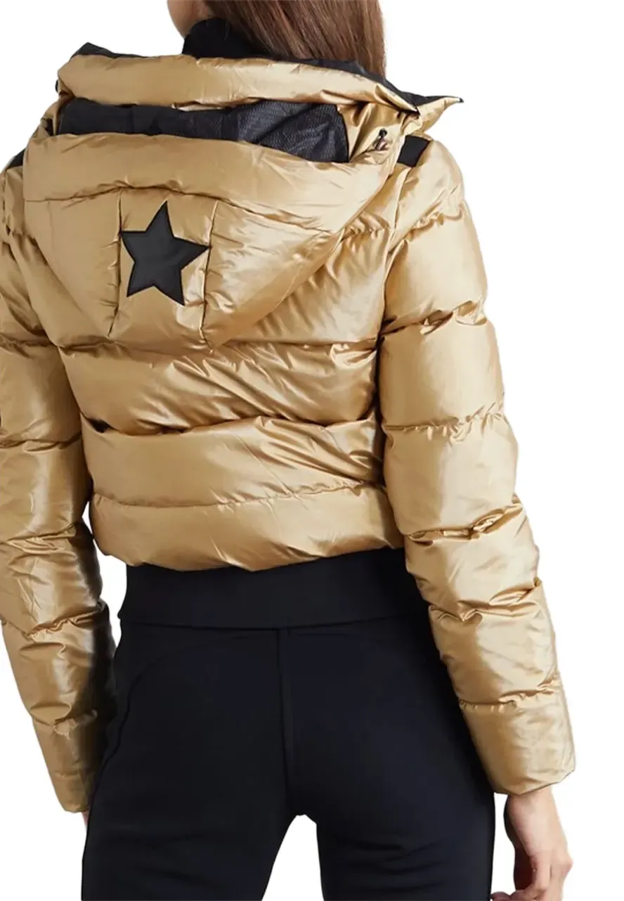 Ted Lasso S02 Keeley Jones Gold Puffer Jacket ted lasso puffer jacket