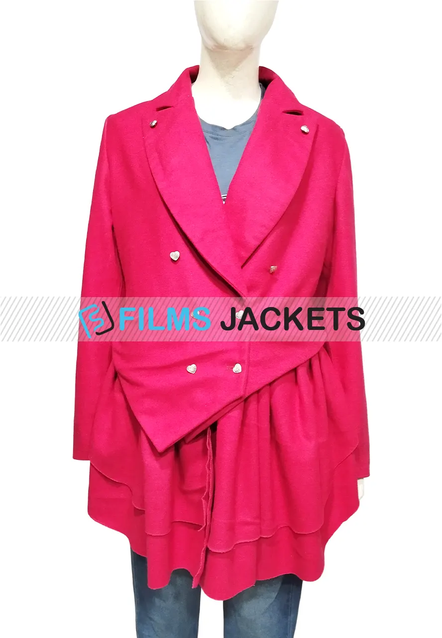 Ted Lasso Keeley’s Pink Heart Button Blazer ted lasso s02 keeleys pink heart button blazer