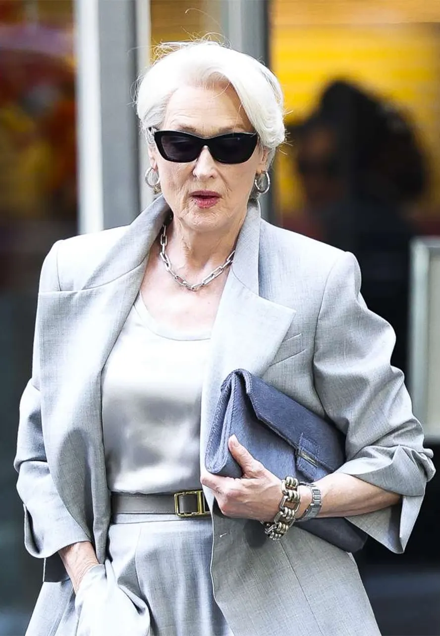 Meryl Streep The Devil Wears Prada 2 Grey Blazer the devil wears prada 2 grey blazer
