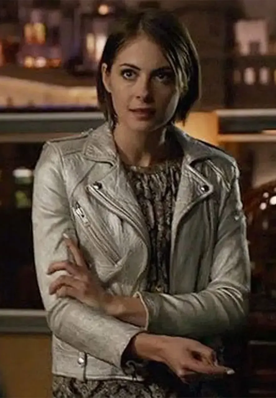 Arrow S04 Thea Queen Silver Leather Jacket thea queen silver leather jacket