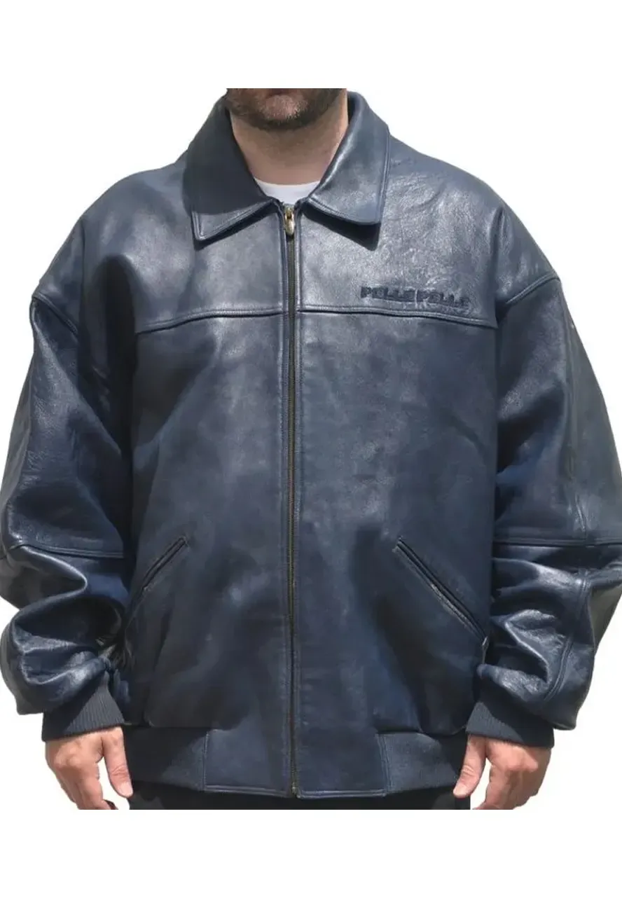 Pelle Pelle By Marc Buchanan Vintage Blue Jacket vintage pelle-pelle by marc buchanan blue jacket