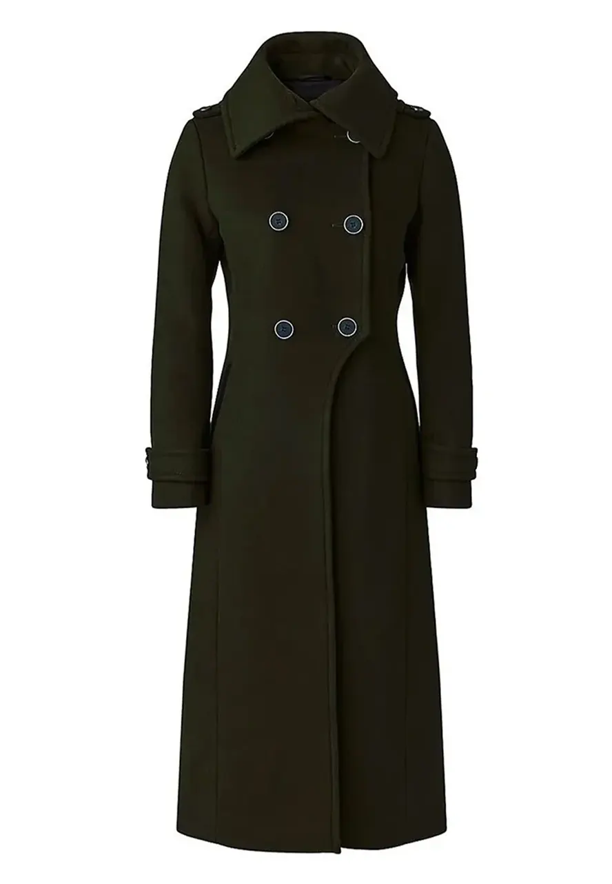 Women’s Double Face Elodie Military Coat women elodie military green coat