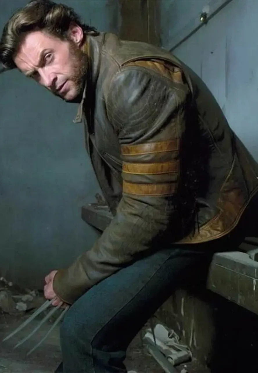 X-Men Origins Wolverine Leather Jacket x men real leather jacket
