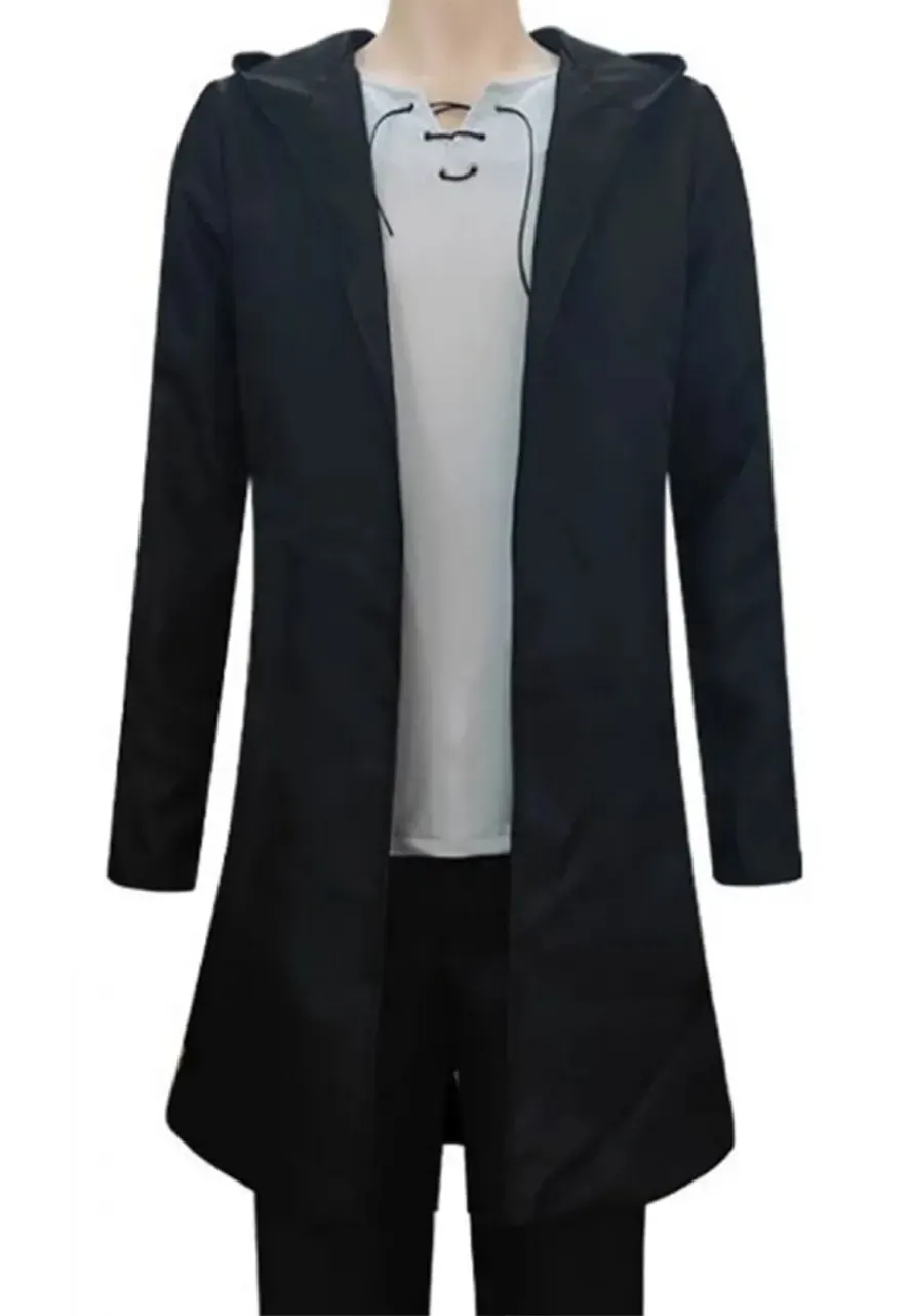 Attack on Titan S04 Eren Yeager Black Hooded Coat attack on titan season 4 eren yeager coat