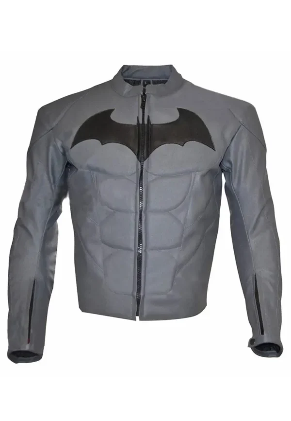 batman arkham knight grey leather jacket