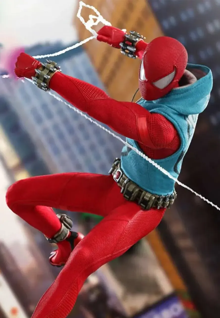 Spiderman Ben Reilly Scarlet Hooded Vest ben reilly hoodie scaled vest