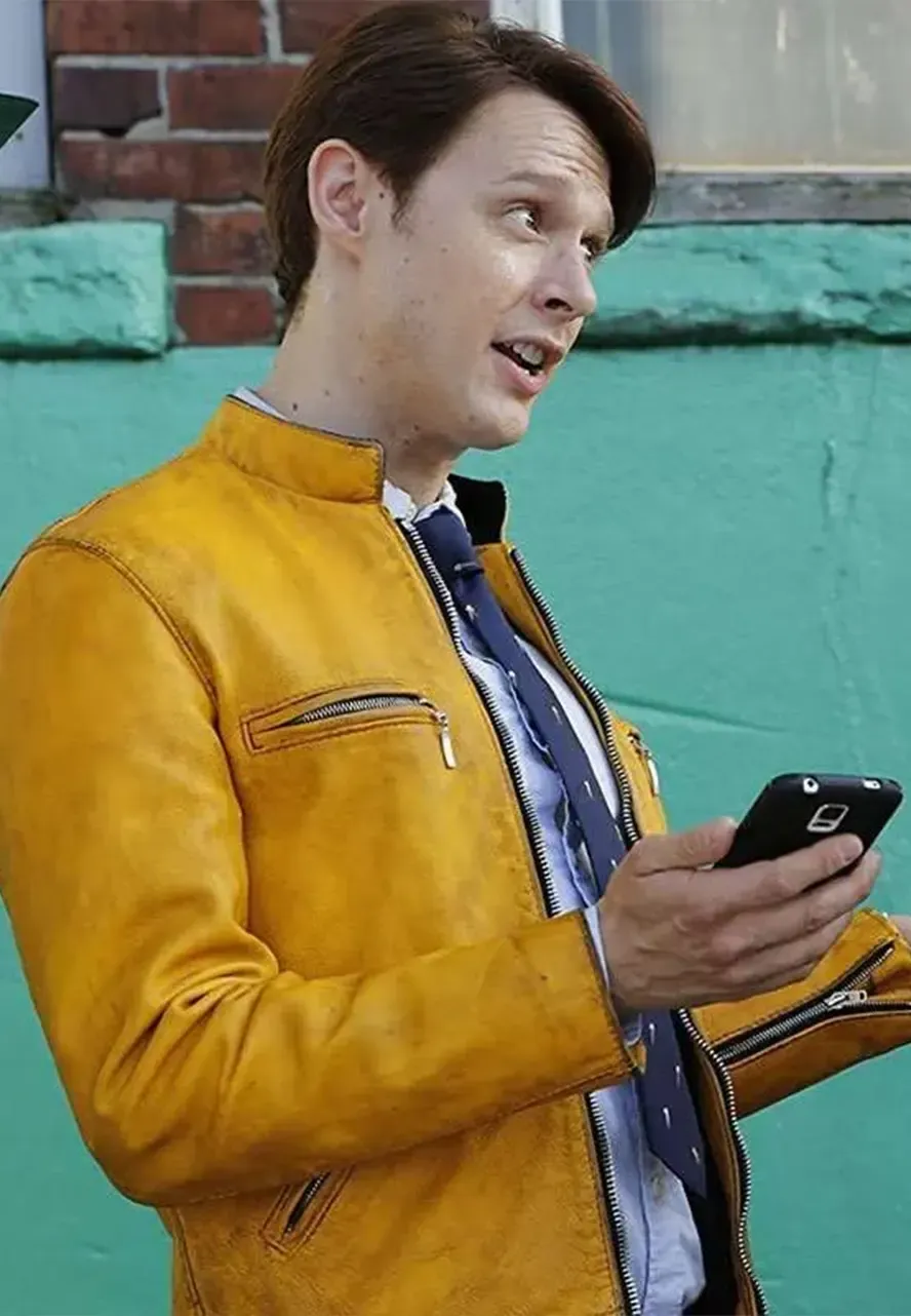 Dirk Gently's Holistic Detective Agency Yellow Leather Jacket dirk gentlys holistic detective agency jacket