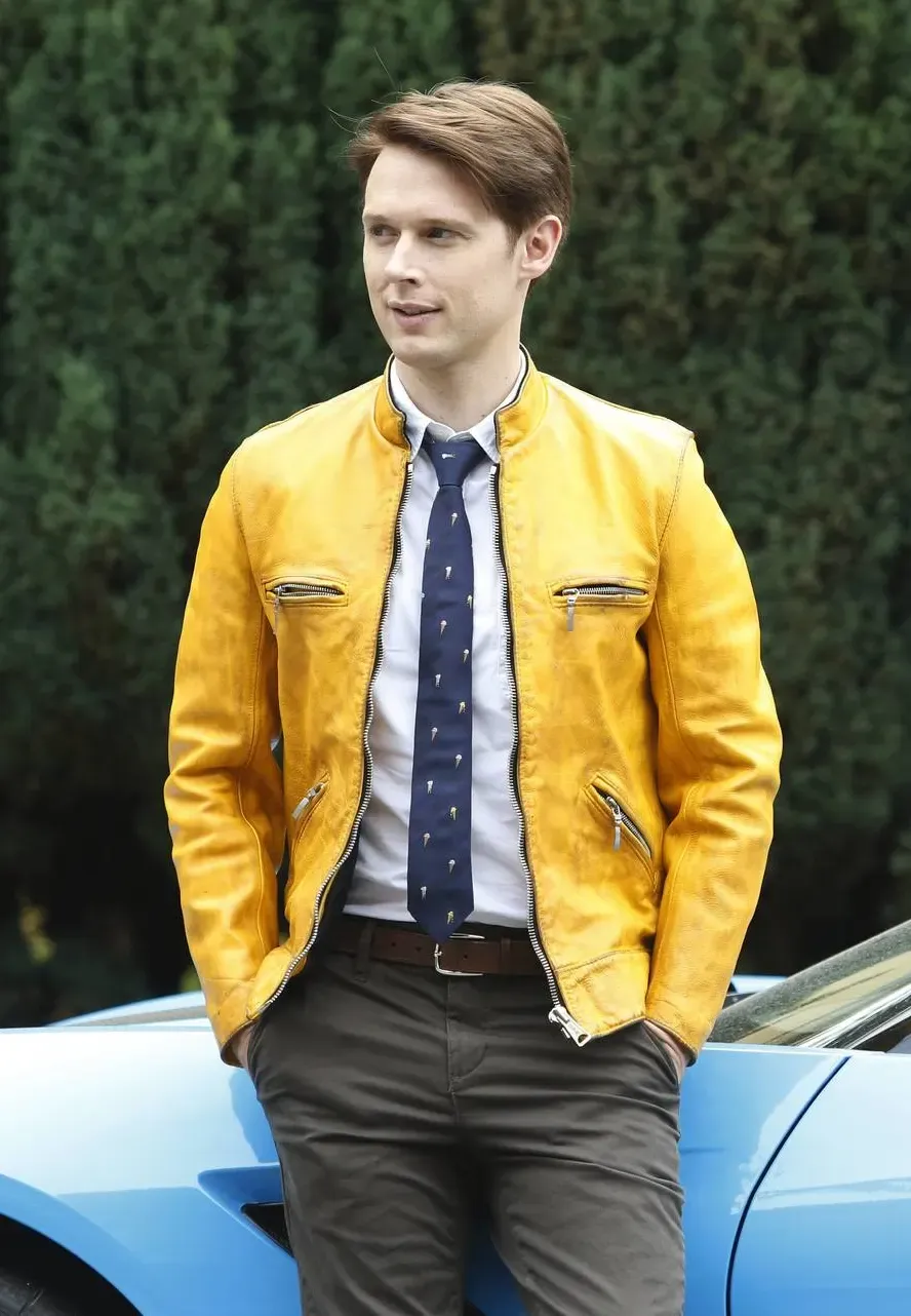Dirk Gently's Holistic Detective Agency Yellow Leather Jacket dirk gently's holistic detective agency yellow jacket