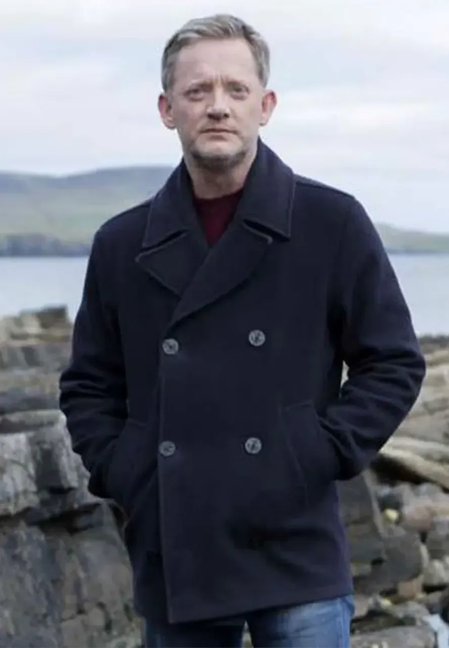 Shetland Douglas Henshall Black Peacoat douglas henshall black peacoat
