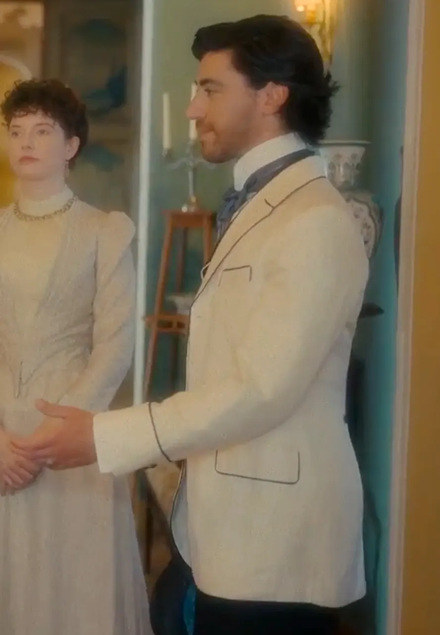 The Law According to Lidia Poët S02 Eduardo Scarpetta White Blazer eduardo scarpetta wool blazer
