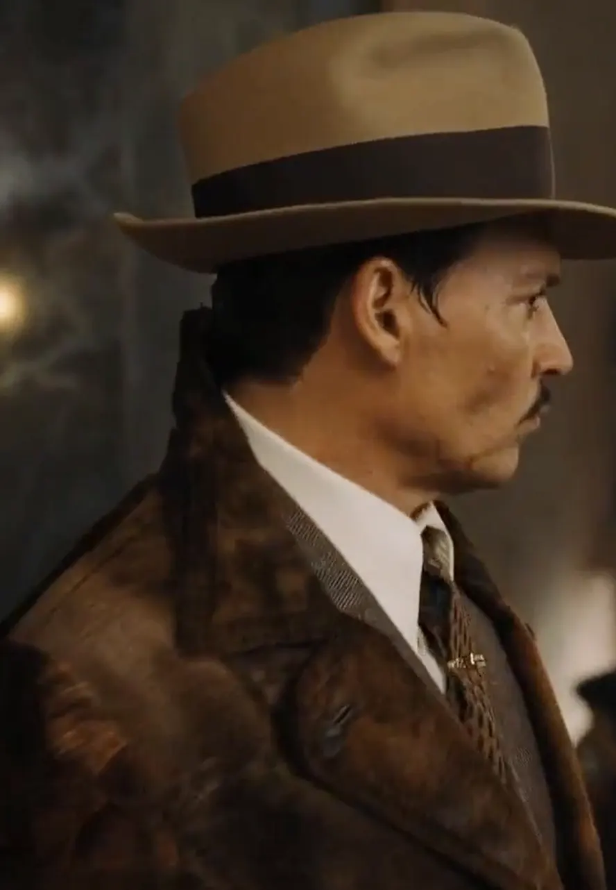 Murder On The Orient Express Johnny Depp Leather Coat edward ratchett coat