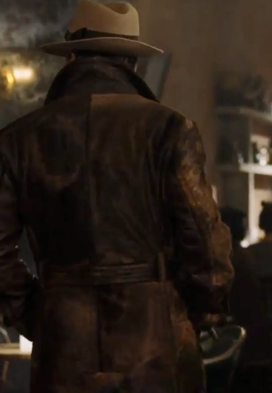 Murder On The Orient Express Johnny Depp Leather Coat edward ratchett suede leather coat