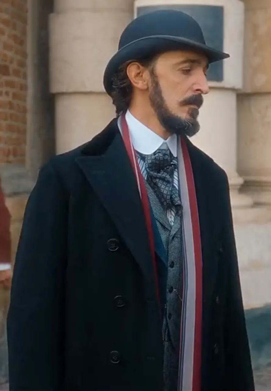 The Law According to Lidia Poët S01 Pier Luigi Pasino Black Coat enrico poet coat
