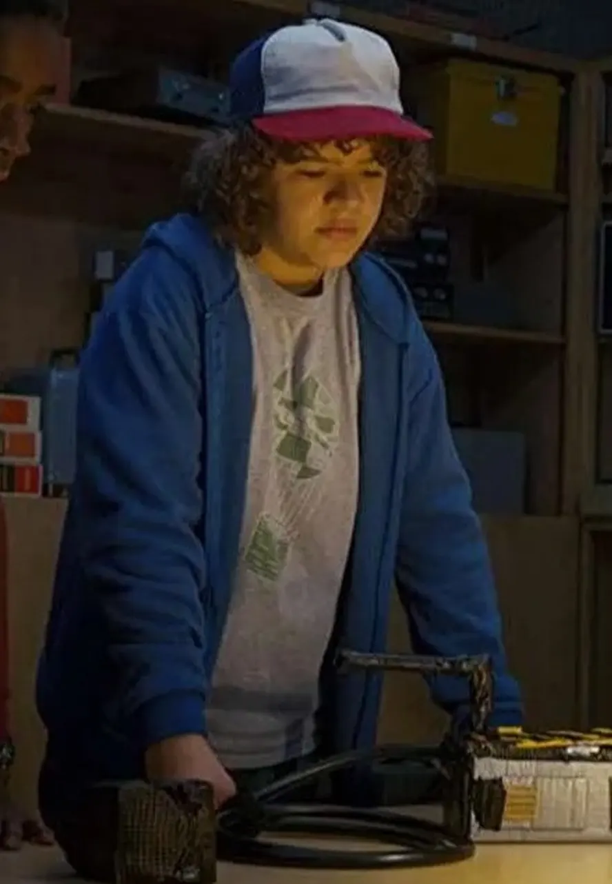 Stranger Things S02 Gaten Matarazzo Blue Hoodie gaten matarazzo blue hoodie