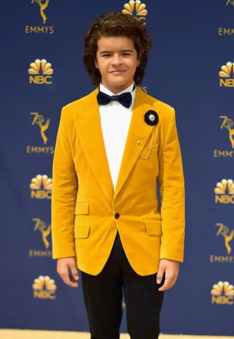 Gaten Matarazzo Stranger Things Event Yellow Blazer gaten matarazzo stranger things event yellow blazer