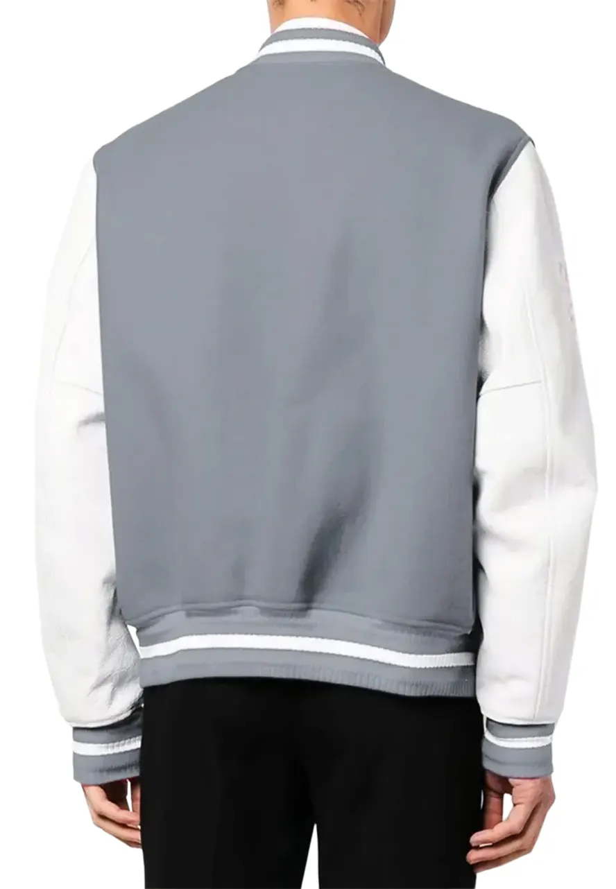 Givenchy Logo Varsity Jacket givenchy grey varsity jacket