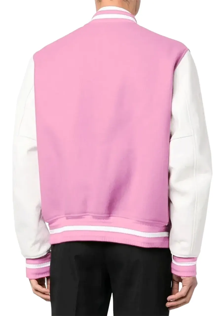 Givenchy Logo Varsity Jacket givenchy pink varsity jacket