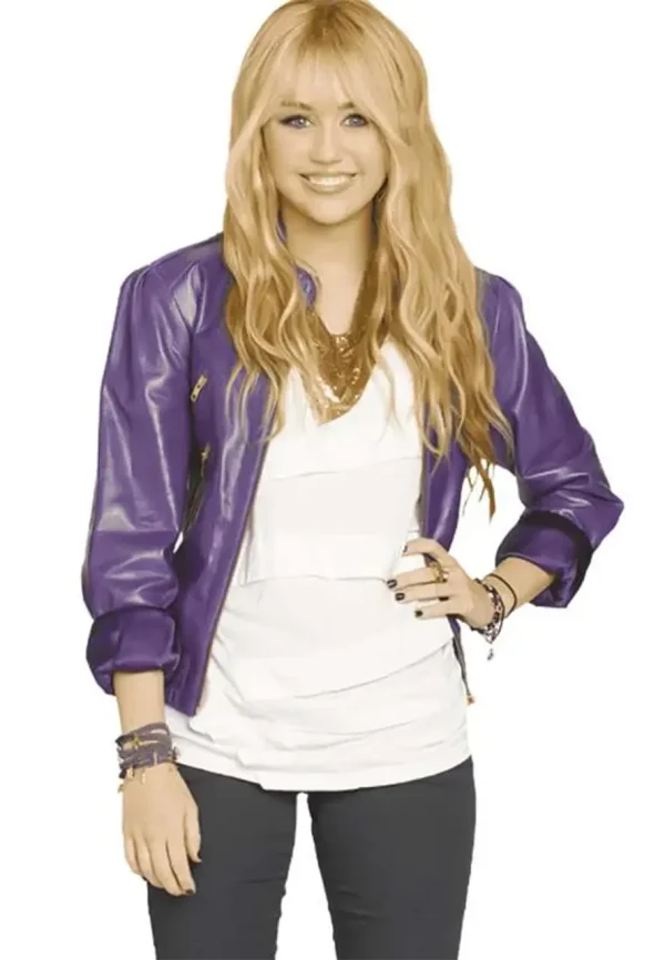 hannah montana purple leather jacket