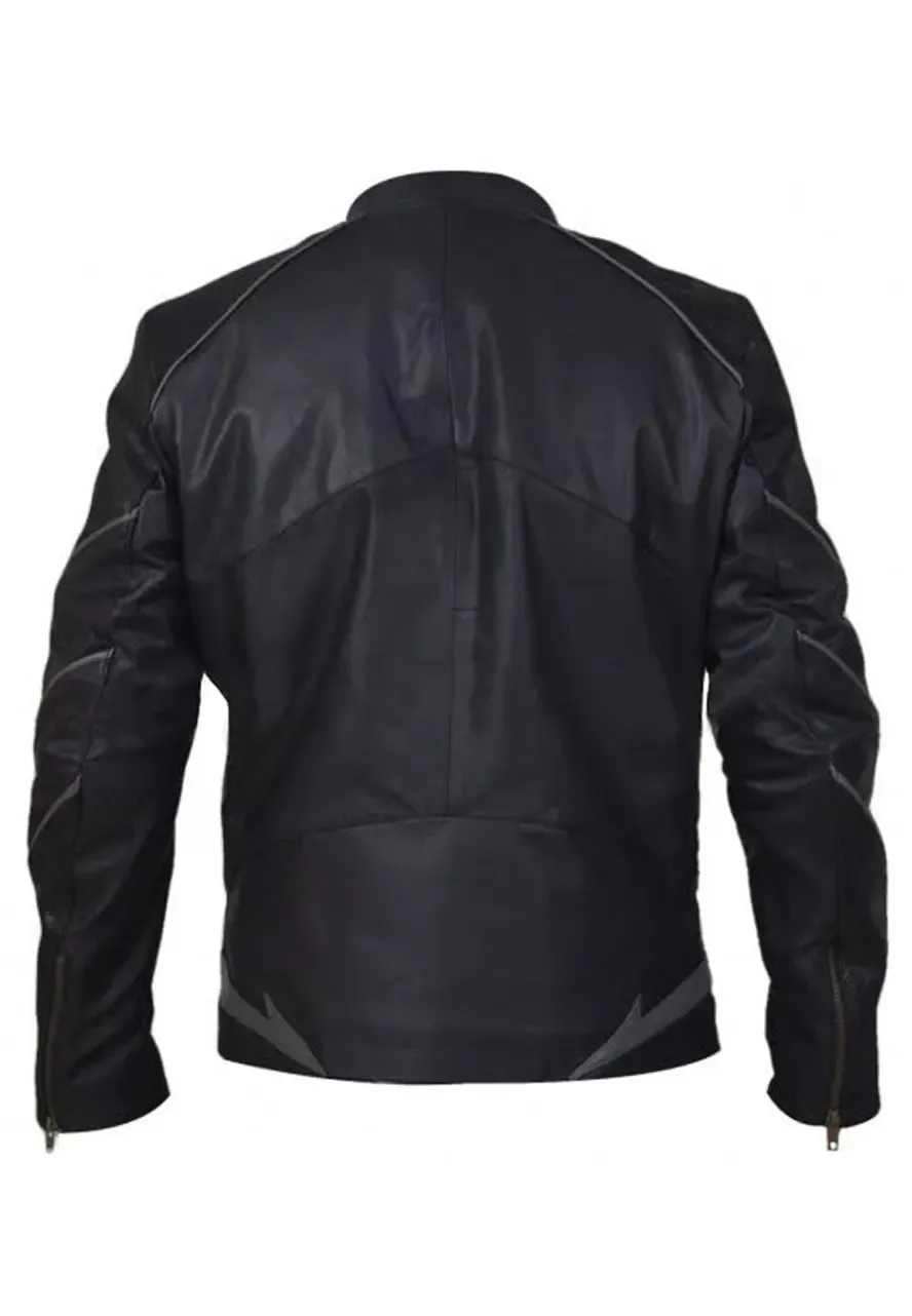 The Flash Zoom Leather Jacket hunter zolomon jacket