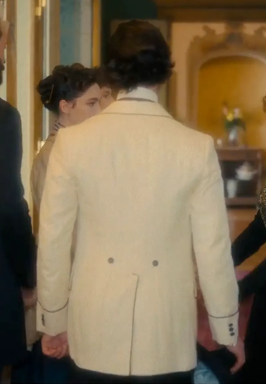 The Law According to Lidia Poët S02 Eduardo Scarpetta White Blazer jacopo barberis white blazer