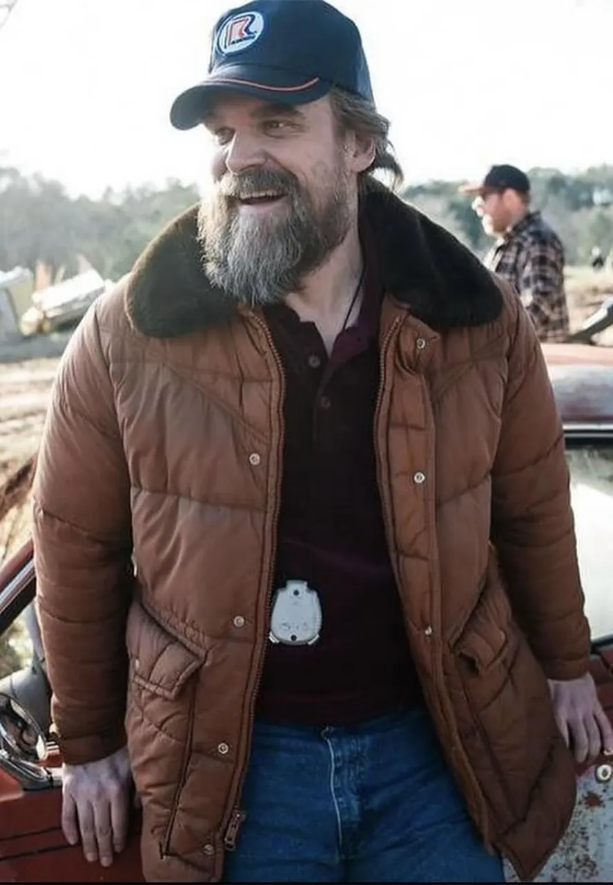 Jim Hopper Stranger Things Brown Puffer Jacket jim hopper stranger things brown puffer jacket