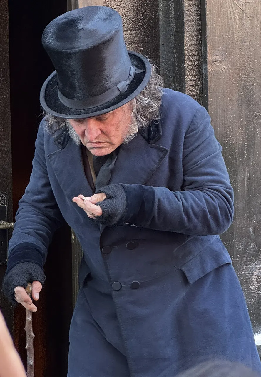 Ebenezer: A Christmas Carol Johnny Depp Coat johnny depp blue wool coat