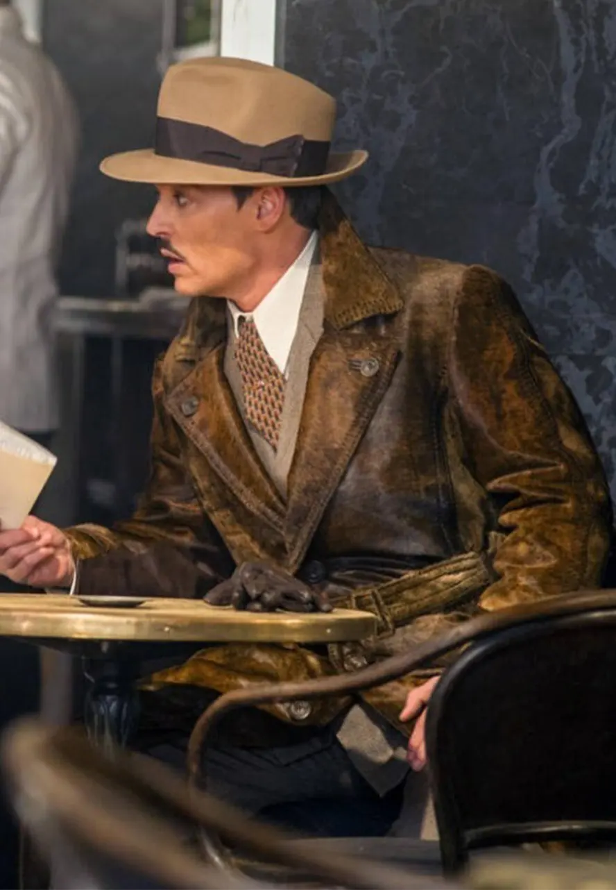Murder On The Orient Express Johnny Depp Leather Coat johnny depp murder on the orient express leather coat