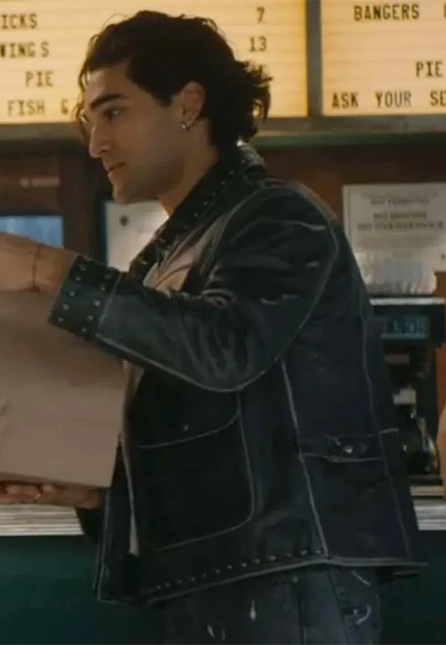 Off Campus S01 Josh Heuston Black Leather Jacket josh heuston black leather jacket