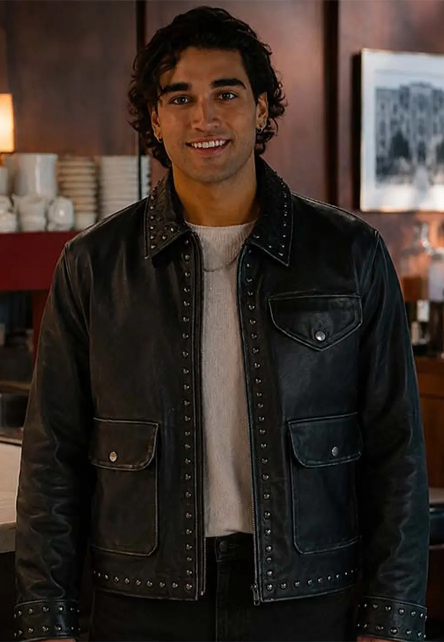 Off Campus S01 Josh Heuston Black Leather Jacket justin kohl black leather jacket