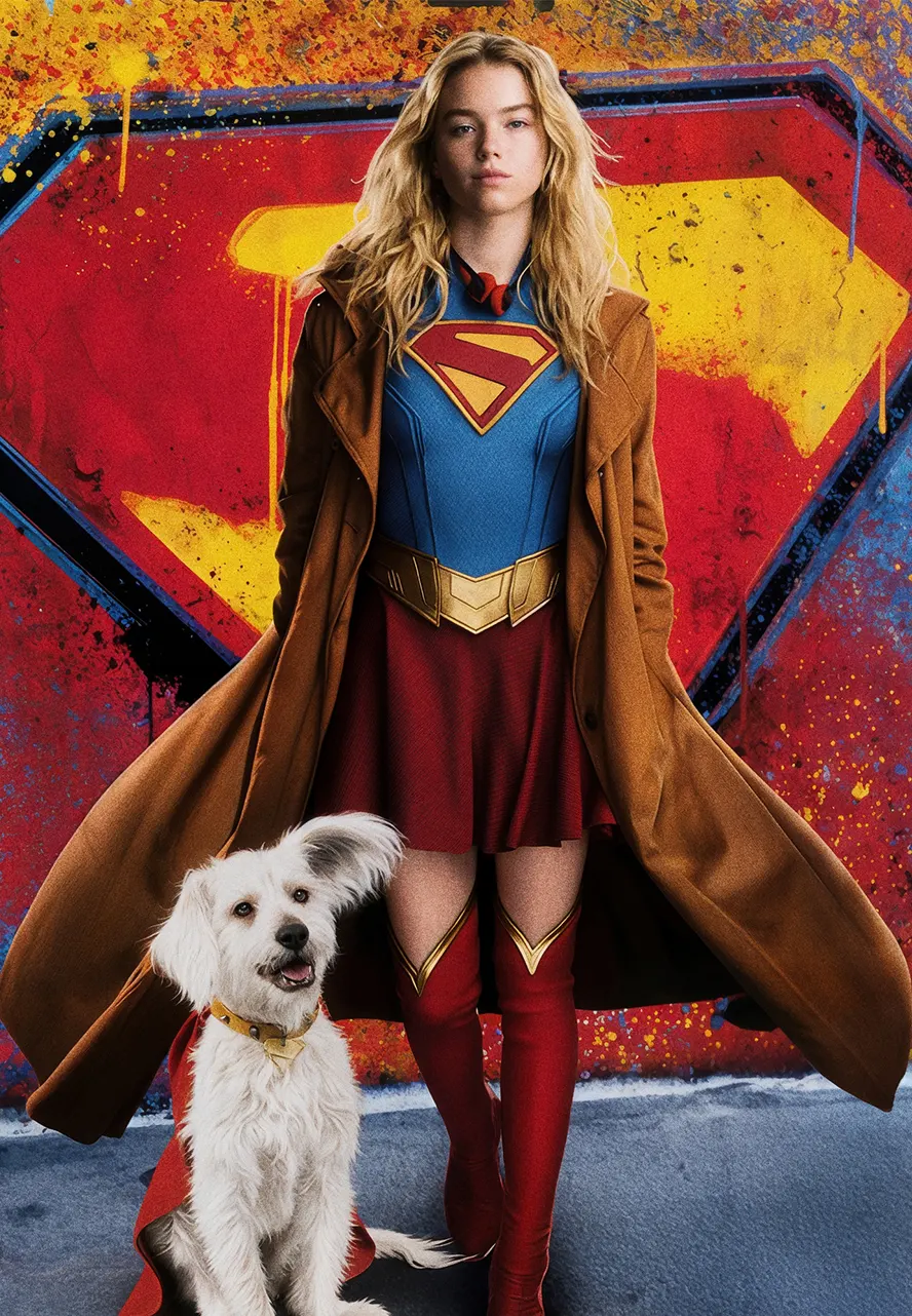 Milly Alcock Supergirl Brown Trench Coat kara zor el supergirl brown trench coat