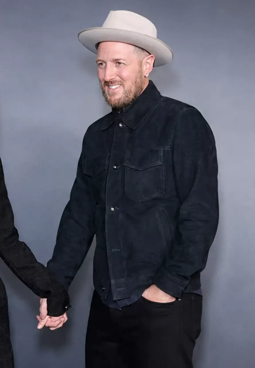 I Will Find You NYC Premiere Kenna Kennor Suede Jacket kenna kennor suede jacket