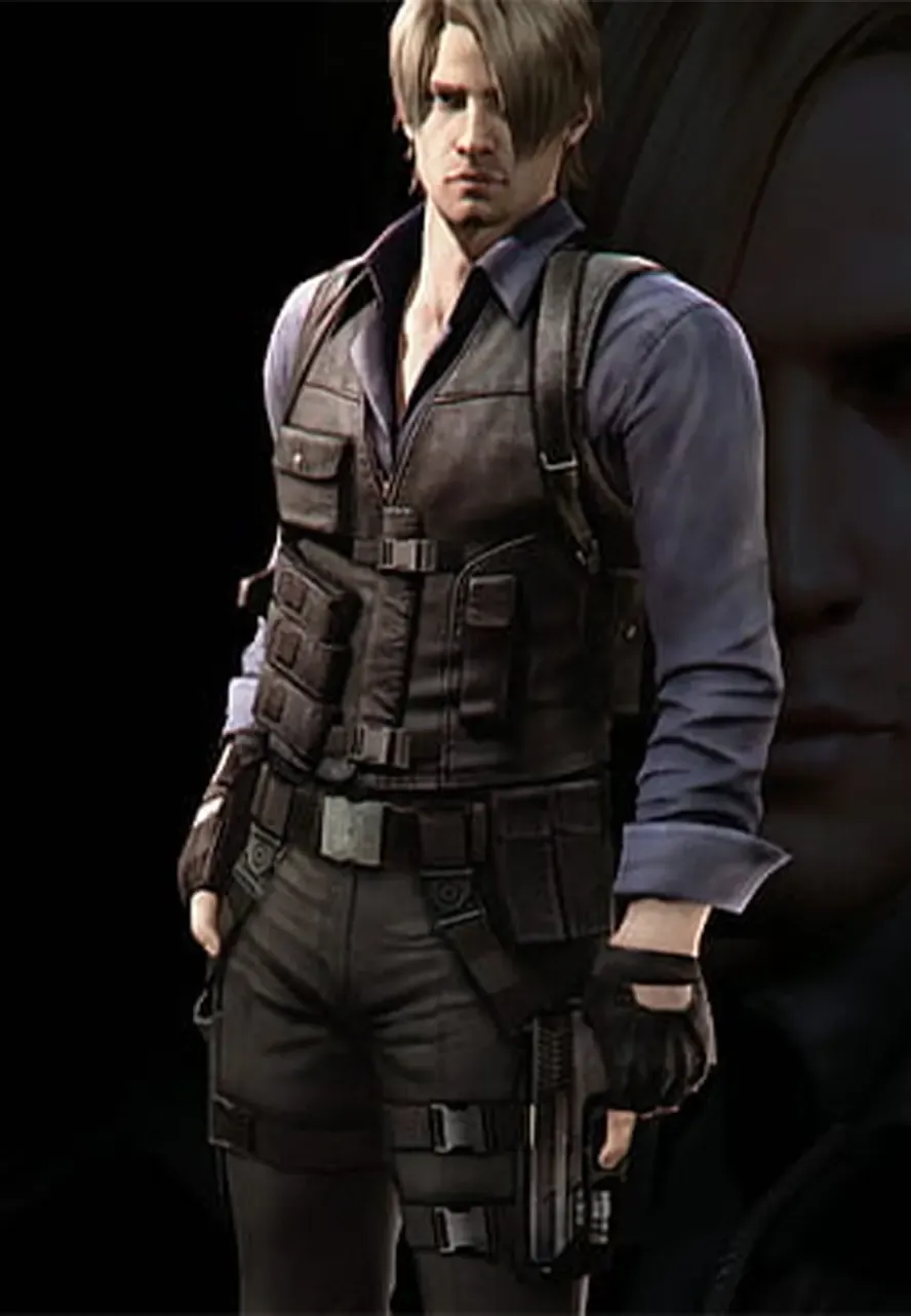 Resident Evil 6 Leon Kennedy Leather Vest leon kennedy leather vest