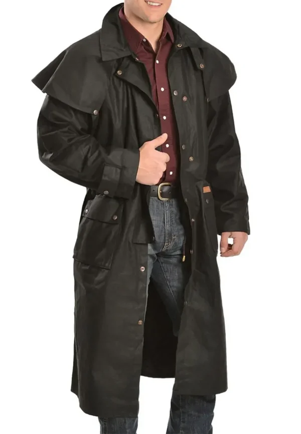 low ride cowboy black duster