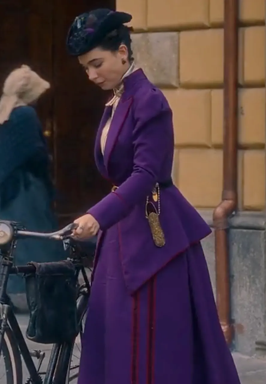 The Law According to Lidia Poët S01 Matilda De Angelis Purple Coat matilda de angelis coat