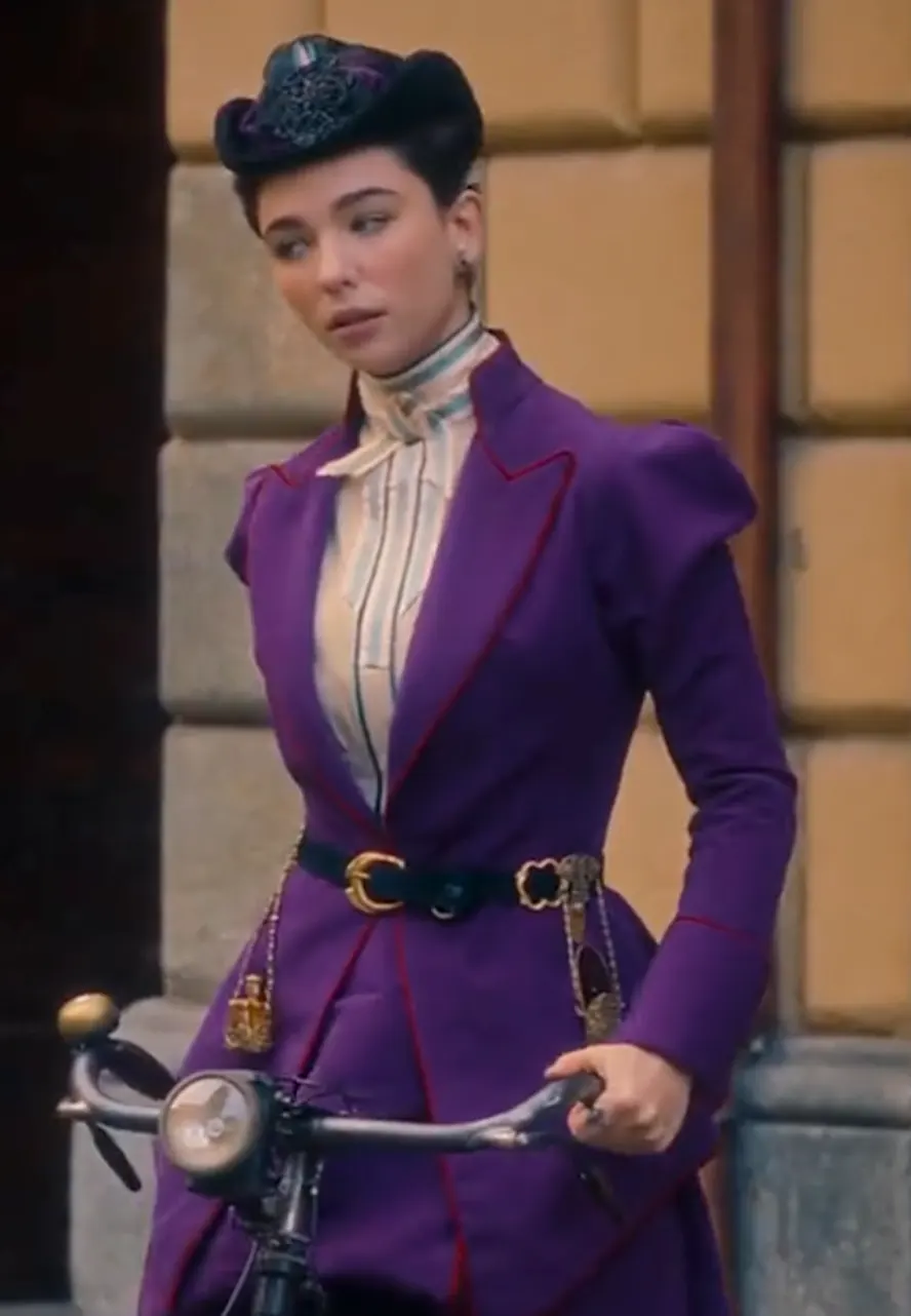 The Law According to Lidia Poët S01 Matilda De Angelis Purple Coat matilda de angelis purple blazer