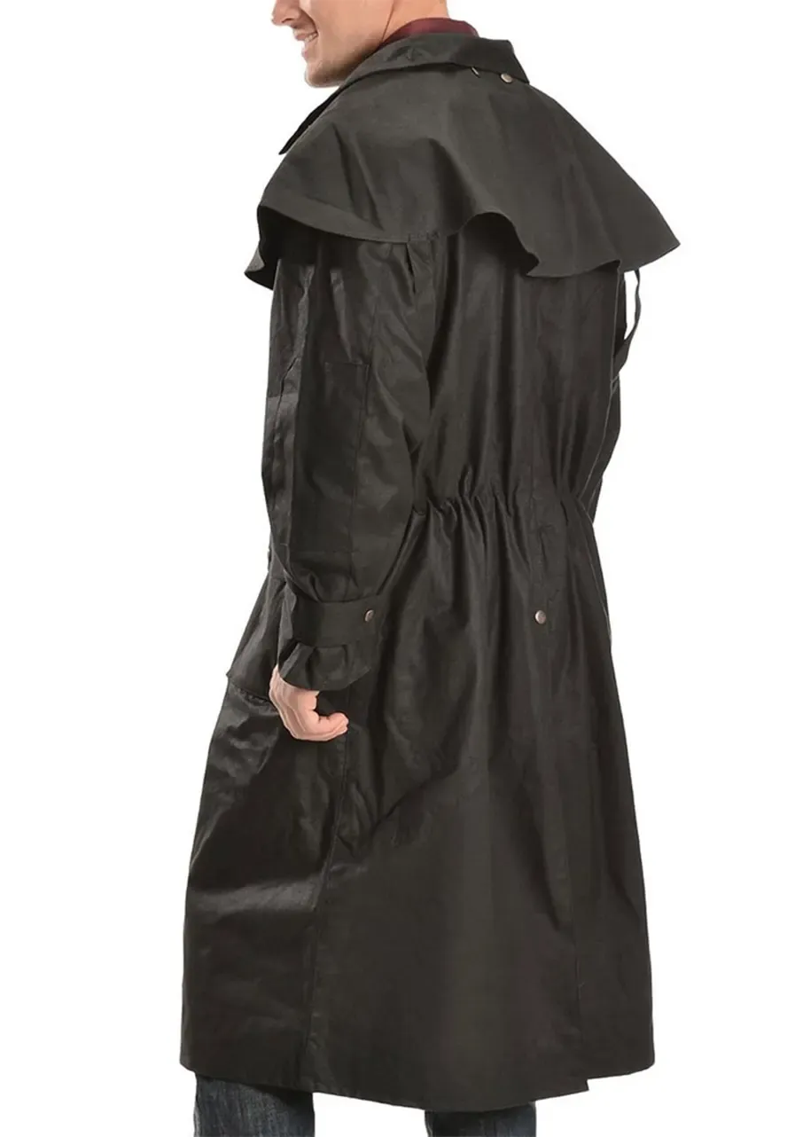 Men's Low Ride Cowboy Black Duster mens ride cowboy black duster coat