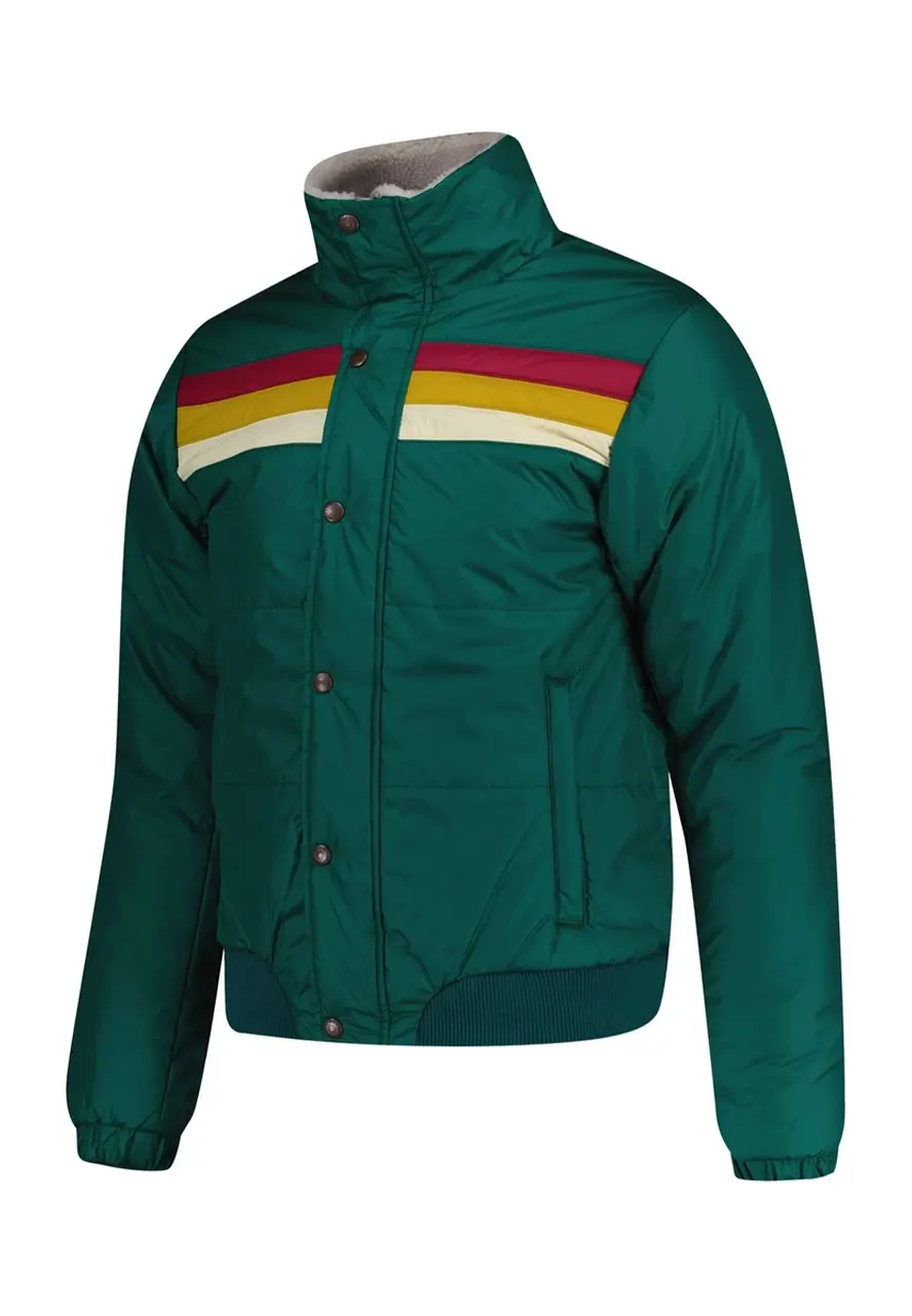 Edge Retro 1970s Stripe Ski Jacket mens ski bomber jacket