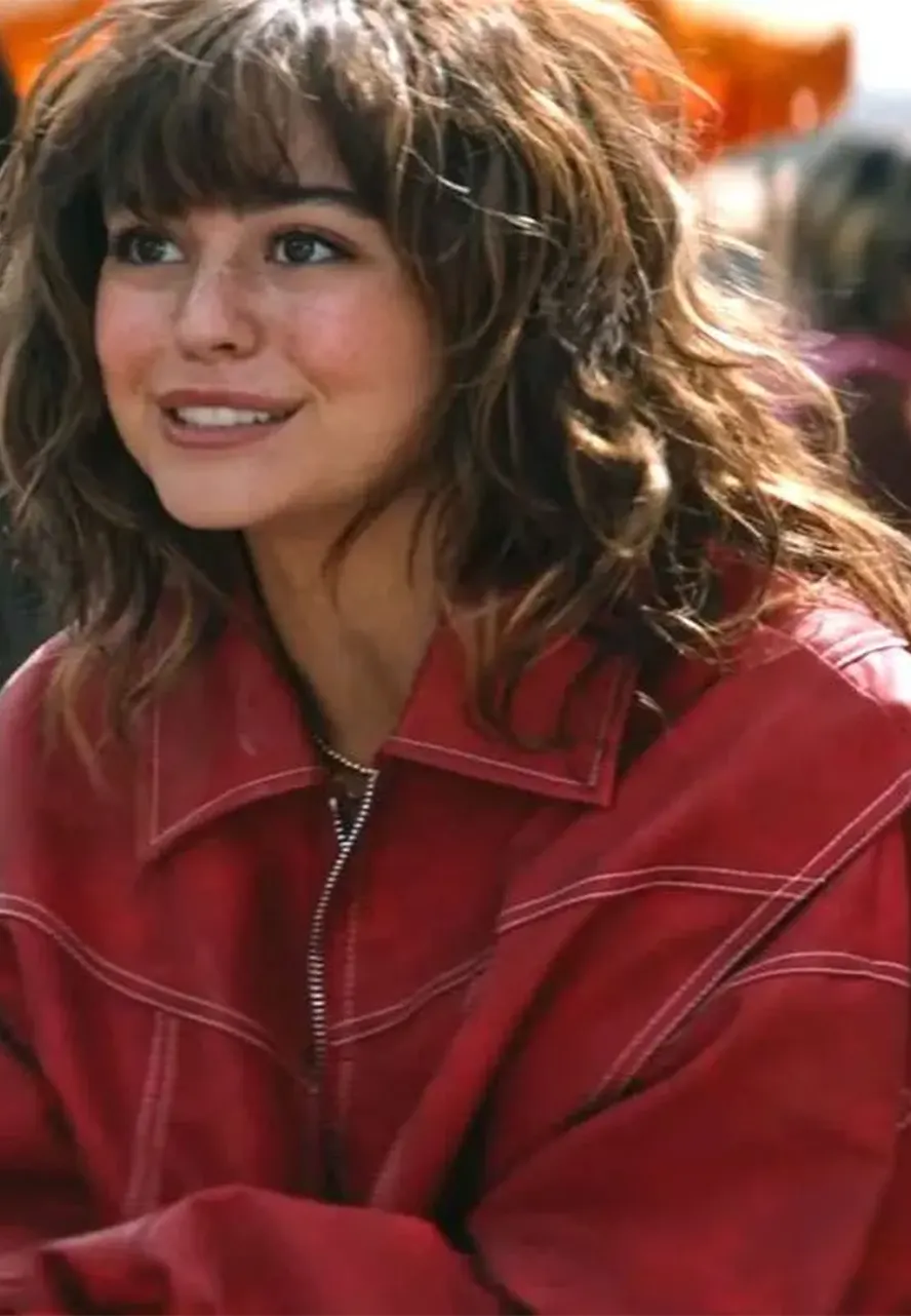 Off Campus S01 Mika Abdalla Red Bomber Jacket mika abdalla red bomber jacket