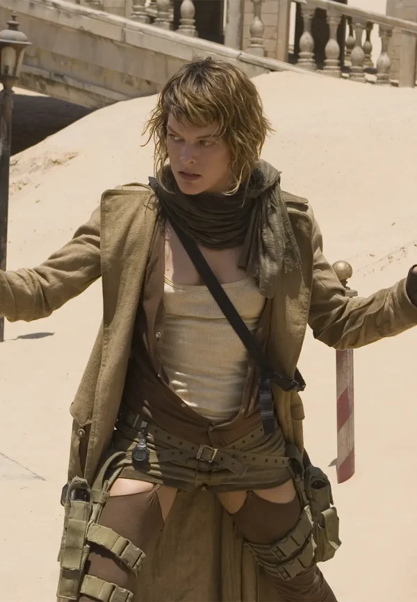 milla jovovich resident evil extinction trench coat