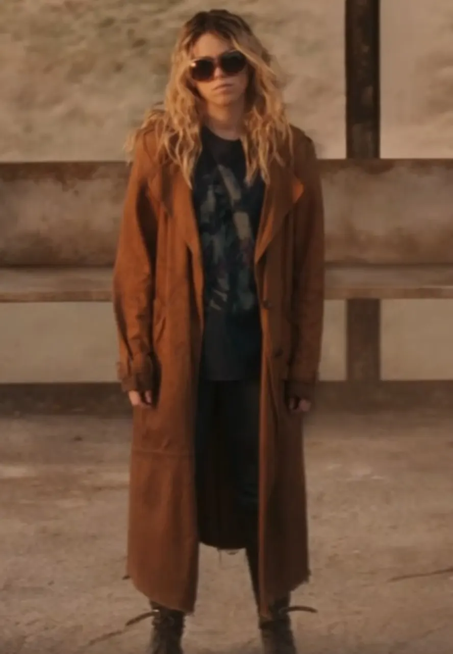 Milly Alcock Supergirl Brown Trench Coat milly alcock supergirl trench coat