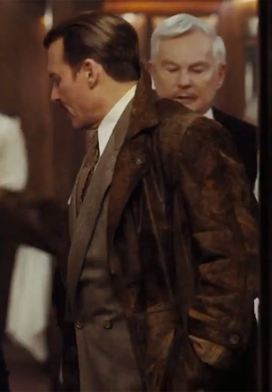 Murder On The Orient Express Johnny Depp Leather Coat murder on the orient leather coat