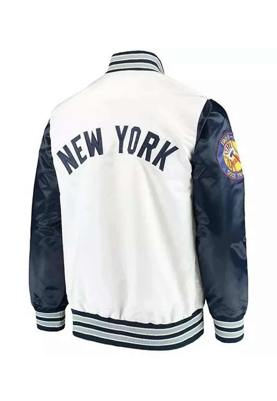 New York Yankees Legend White Bomber Jacket new york yankees legend jacket