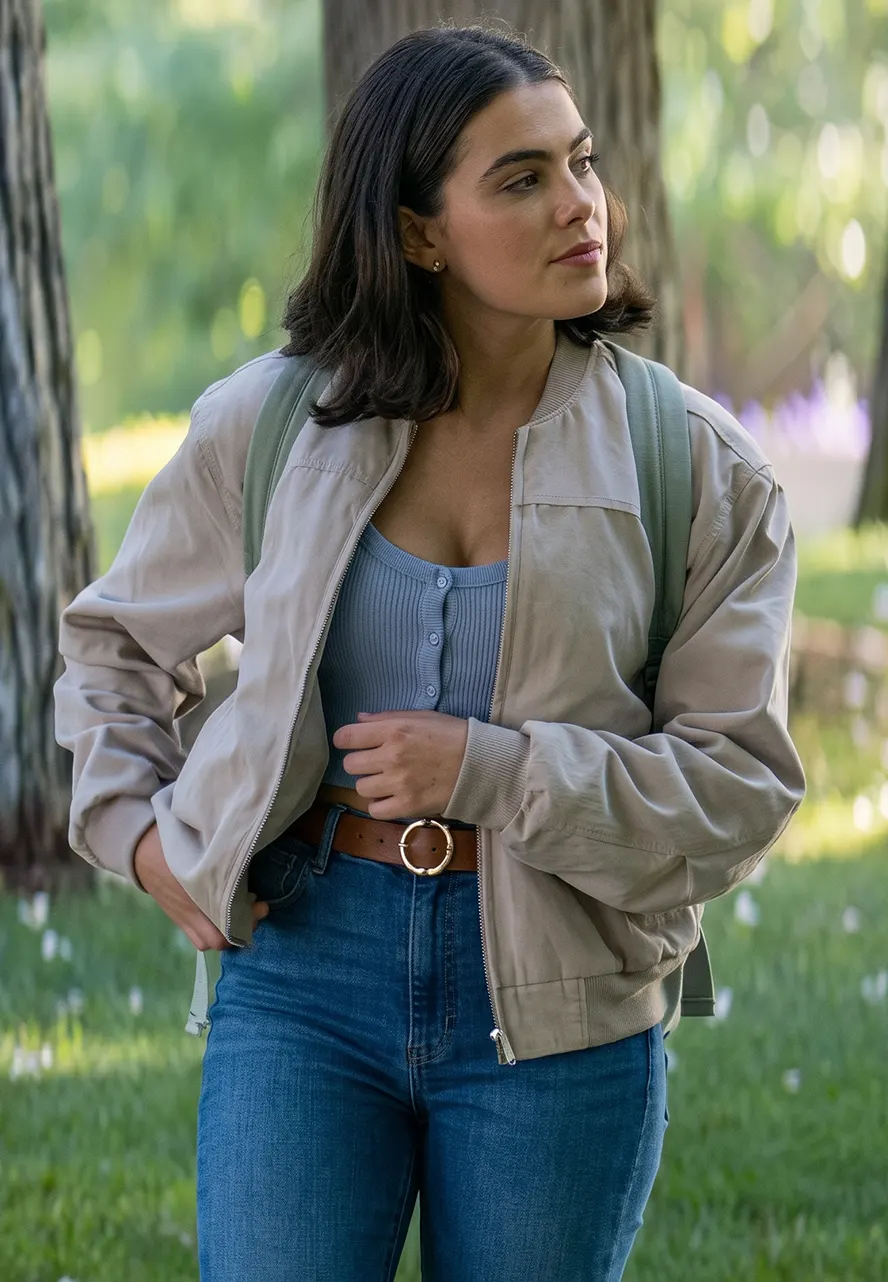 Off Campus S01 Hannah Wells Bomber Jacket off campus hannah wells bomber jacket